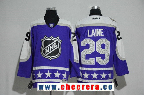 Central Division Patrik Laine Reebok Winnipeg Jets purple All-Star jersey