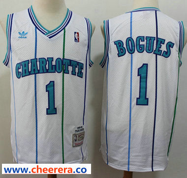 Muggsy Bogues Charlotte Hornets white Throwback jersey