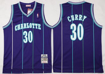 Dell Curry Charlotte Hornets purple Throwback jersey