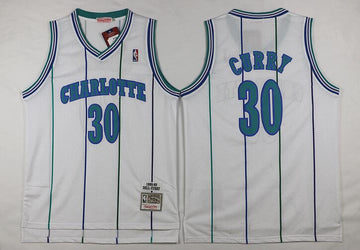 Dell Curry Charlotte Hornets white Throwback jersey