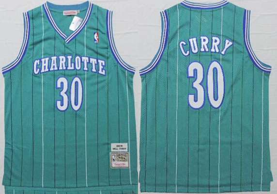 Dell Curry Charlotte Hornets green Throwback jersey