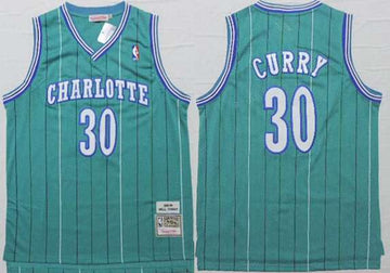 Dell Curry Charlotte Hornets green Throwback jersey