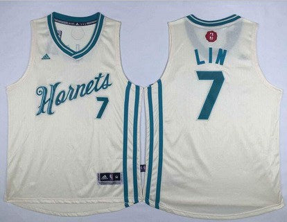 Jeremy Lin Revolution Charlotte Hornets cream jersey