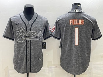 Justin Fields Chicago Bears gray jersey