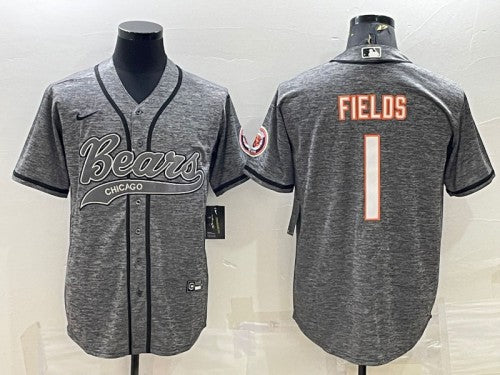 Justin Fields Chicago Bears gray jersey