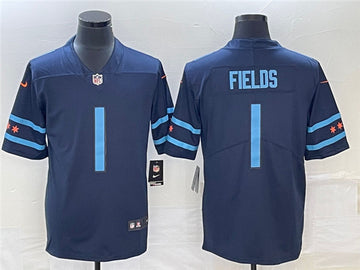 Justin Fields Chicago Bears navy Limited jersey