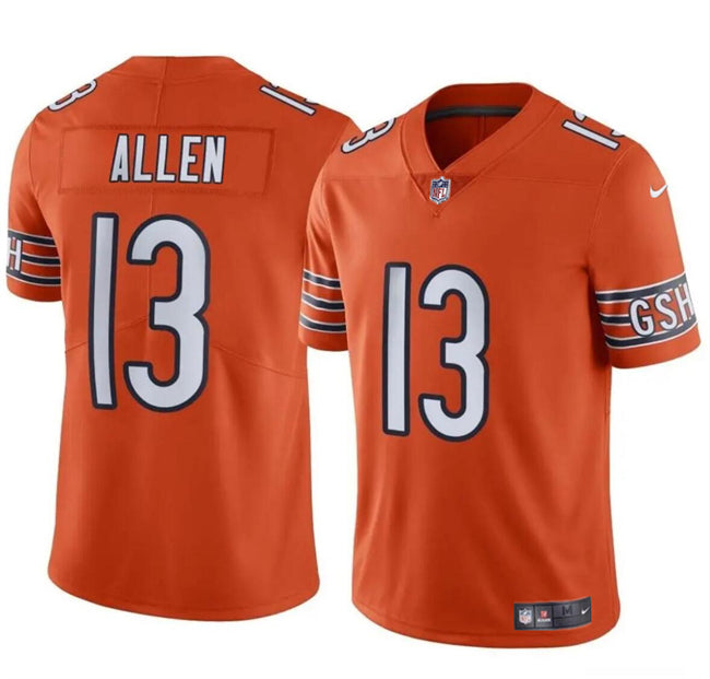 Keenan Allen Chicago Bears orange Vapor jersey