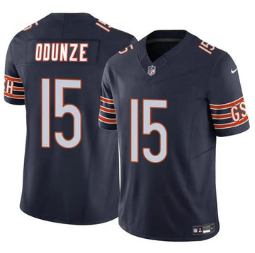 Rome Odunze Chicago Bears navy Vapor jersey