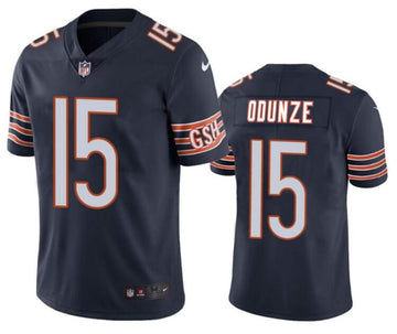 Rome Odunze Chicago Bears navy Vapor jersey