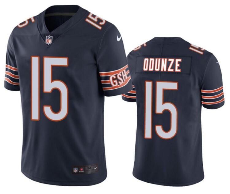 Rome Odunze Chicago Bears navy Vapor jersey