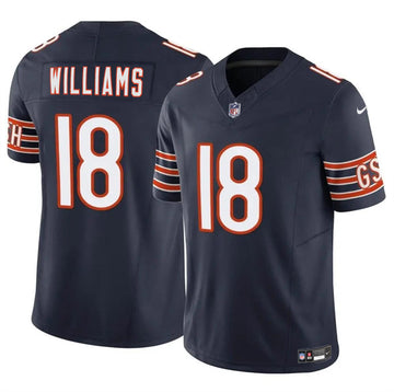 Caleb Williams Chicago Bears navy Vapor jersey