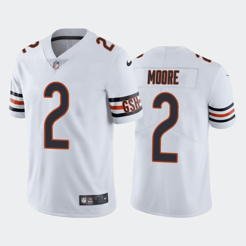 D.J. Moore Chicago Bears white Vapor jersey