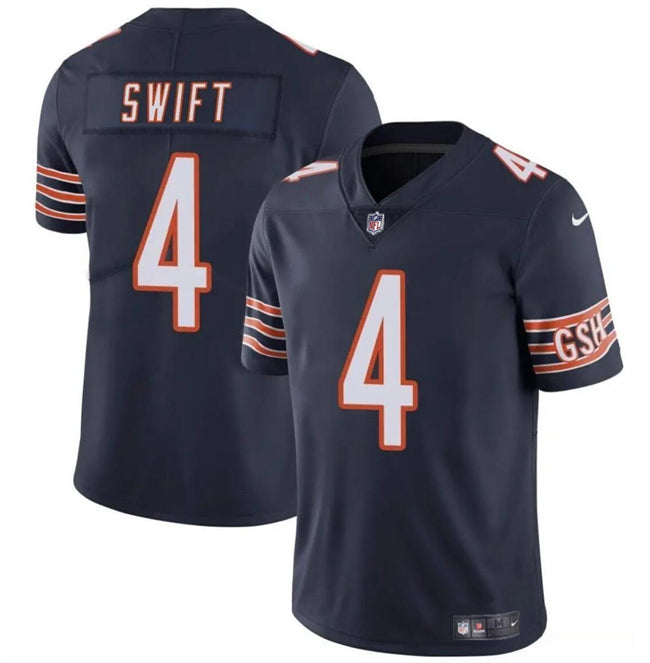 D'Andre Swift Chicago Bears navy Vapor jersey