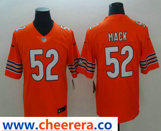 Khalil Mack Chicago Bears orange Vapor jersey