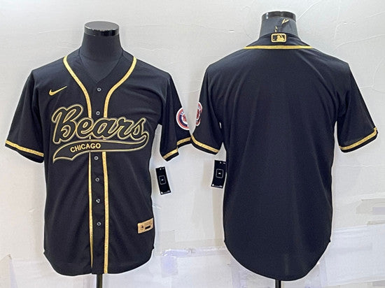 Blank Black Chicago Bears gold jersey