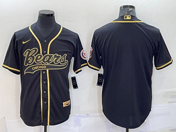 Blank Black Chicago Bears gold jersey