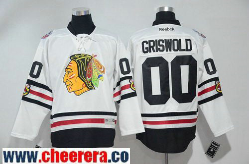 Clark Griswold Chicago Blackhawks white Winter Classic jersey
