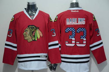 Scott Darling USA Flag Chicago Blackhawks red Fashion jersey