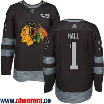 Glenn Hall Chicago Blackhawks black jersey