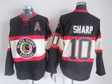 Patrick Sharp Chicago Blackhawks black Throwback jersey