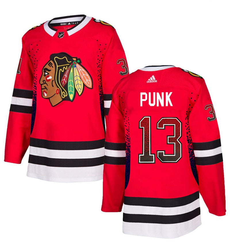 CM Punk Chicago Blackhawks red Fashion jersey