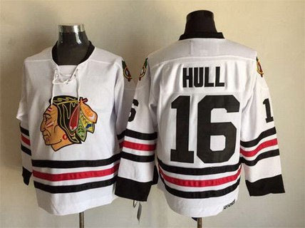 Bobby Hull Chicago Blackhawks white Throwback jersey