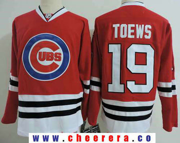 Jonathan Toews Cubs Chicago Blackhawks red jersey