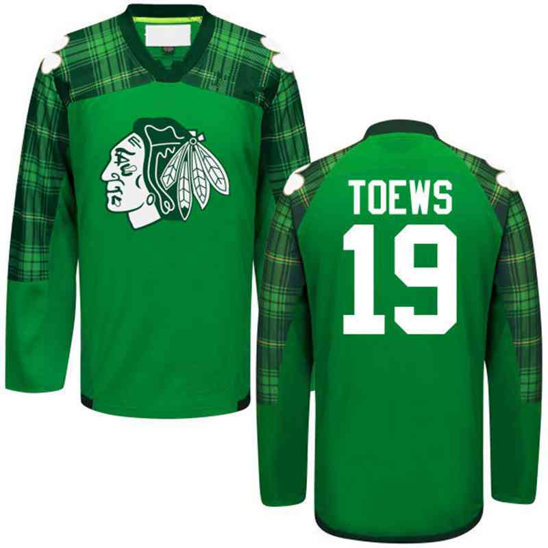 Jonathan Toews Chicago Blackhawks green jersey