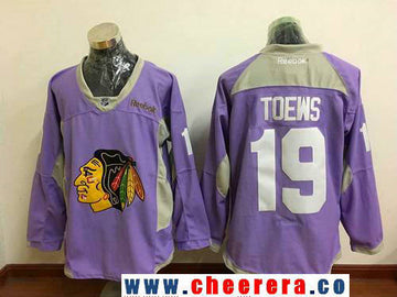 Jonathan Toews Chicago Blackhawks pink jersey
