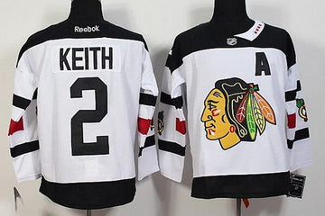 Duncan Keith Reebok Chicago Blackhawks white Stadium Series jersey