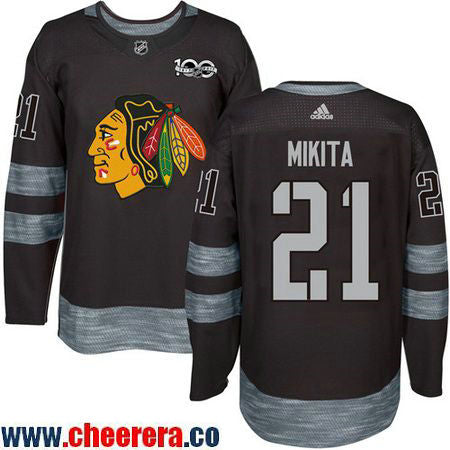Stan Mikita Chicago Blackhawks black jersey