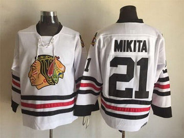 Stan Mikita Chicago Blackhawks white Throwback jersey