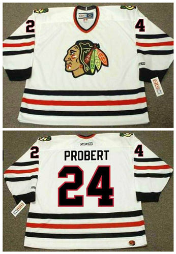 Bob Probert Chicago Blackhawks white Throwback jersey