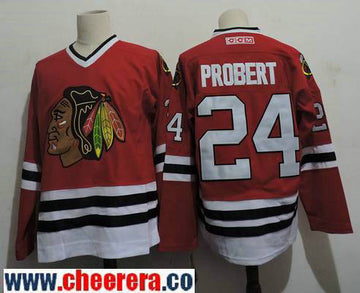Bob Probert Chicago Blackhawks red Throwback jersey