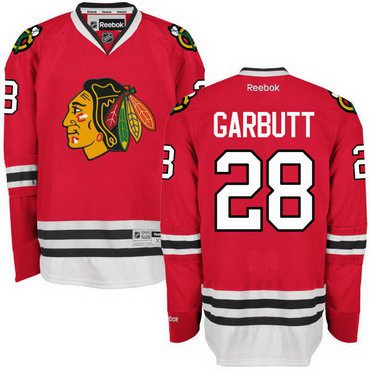 Ryan Garbutt Chicago Blackhawks red Home jersey