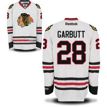 Ryan Garbutt Chicago Blackhawks white Road jersey