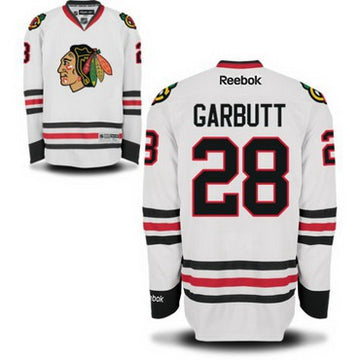 Ryan Garbutt Chicago Blackhawks white Road jersey