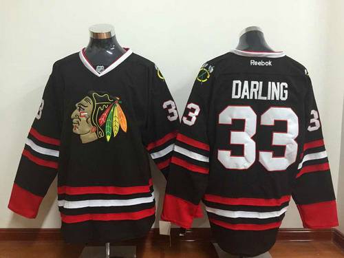 Scott Darling Chicago Blackhawks black jersey