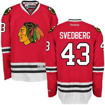 Viktor Svedberg Chicago Blackhawks red Home jersey