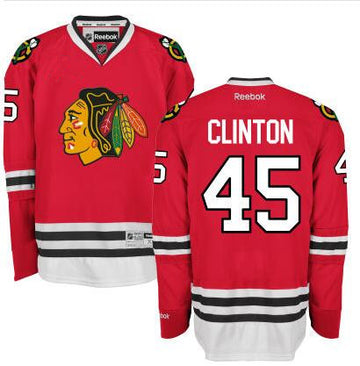 Th Presidential Candidate Hillary Clinton Chicago Blackhawks red jersey