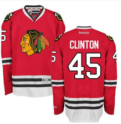 Th Presidential Candidate Hillary Clinton Chicago Blackhawks red jersey