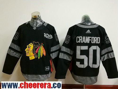 Corey Crawford Chicago Blackhawks black jersey