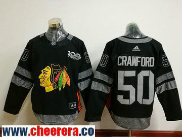 Corey Crawford Chicago Blackhawks black jersey