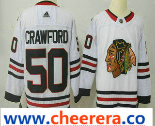 Corey Crawford Chicago Blackhawks white jersey
