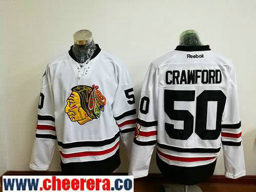 Corey Crawford Chicago Blackhawks white Winter Classic jersey