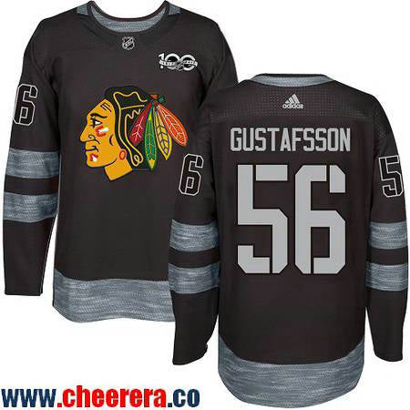 Erik Gustafsson Chicago Blackhawks black jersey