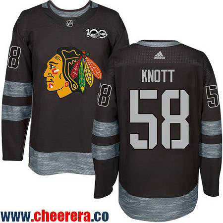 Graham Knott Chicago Blackhawks black jersey