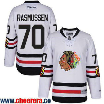 Dennis Rasmussen Chicago Blackhawks white Winter Classic jersey