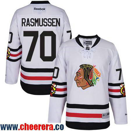 Dennis Rasmussen Chicago Blackhawks white Winter Classic jersey