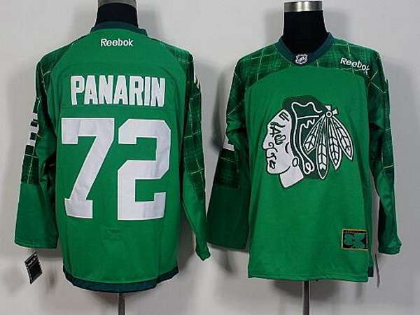 Artemi Panarin Chicago Blackhawks green jersey